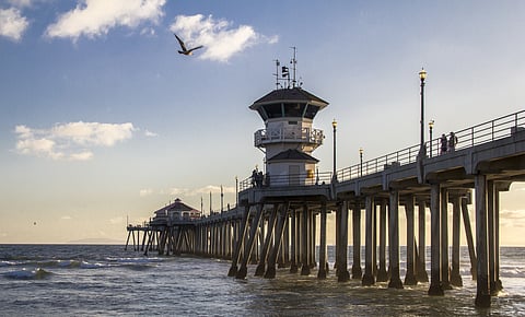 A view of the iconic Huntington Beach Pier