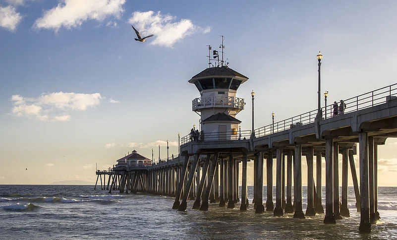 A view of the iconic Huntington Beach Pier