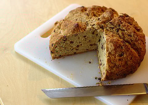 Irish soda bread is often served alongside soups and stews