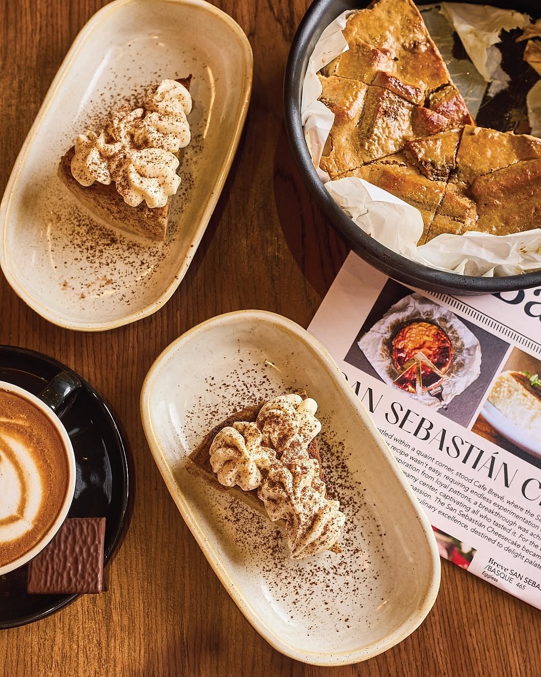 Indulge in the citys best desserts at Basque by breve. 