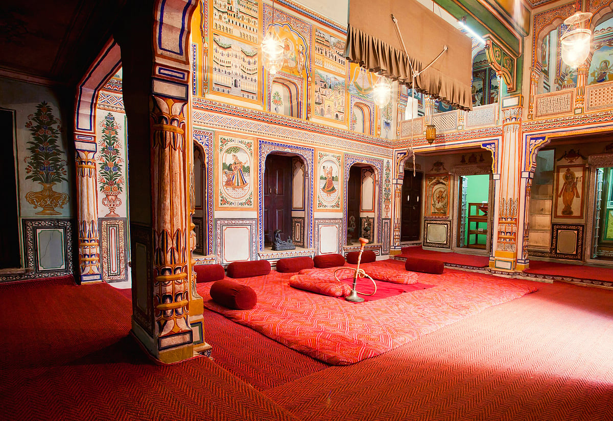 The interiors of a royal haveli.
