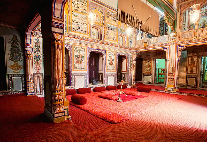 The interiors of a royal haveli.