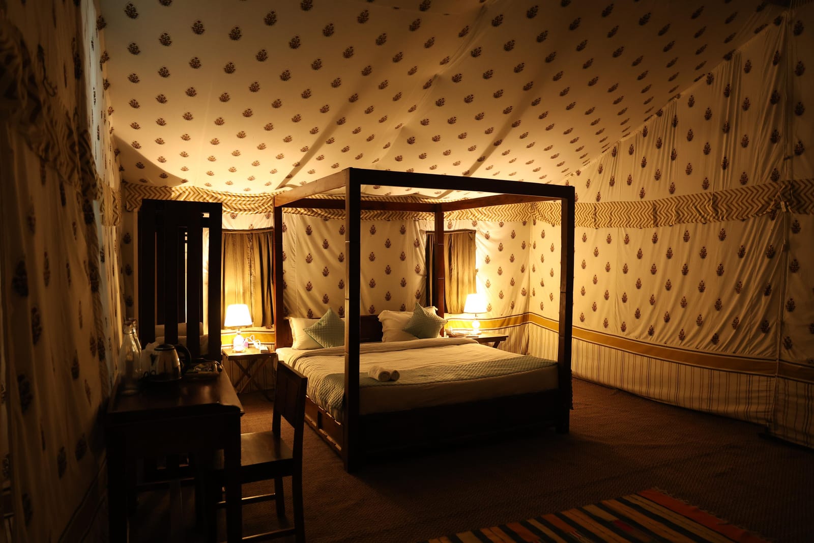 Royal tent interior view