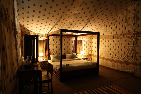 Royal tent interior view
