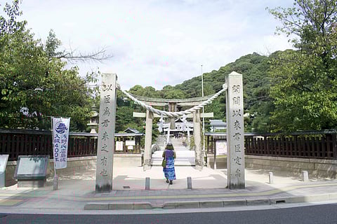 Walking through temples of Futaba-no-sato trail