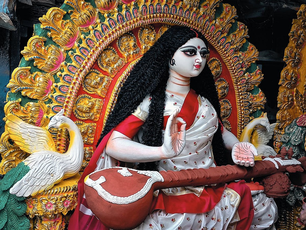 An idol of Goddess Saraswati