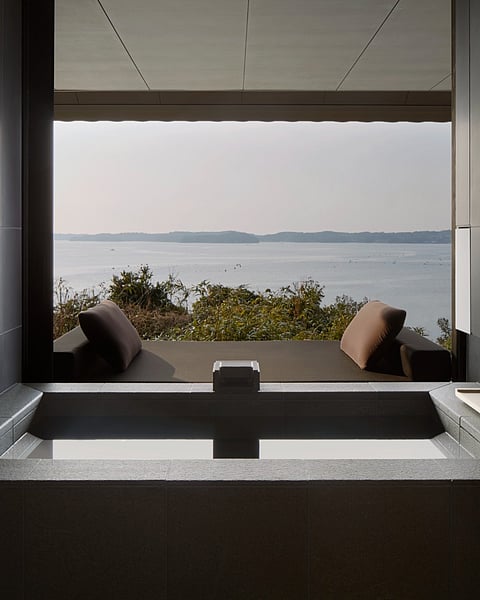 Enjoy your private spring-fed baths at the suites