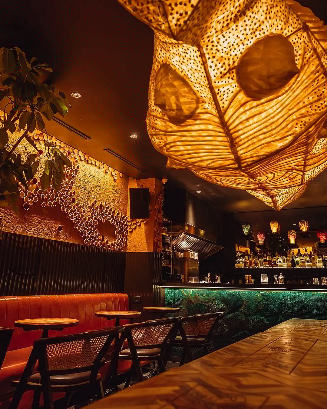 The earthy decor at SOKA