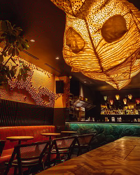 The earthy decor at SOKA