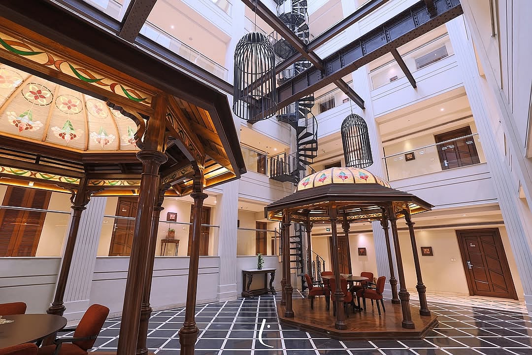 The hotel is known for its stunning architectural elements