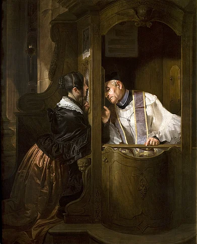 Wikimedia Commons : The Confession, Cariplo Collection, Gallerie di Piazza Scala, Milan