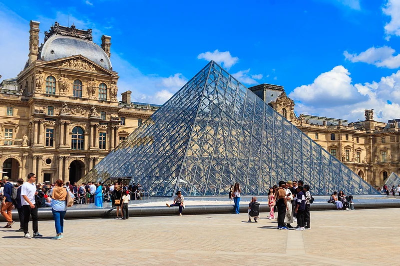 Exterior of the Louvre Museum in Paris