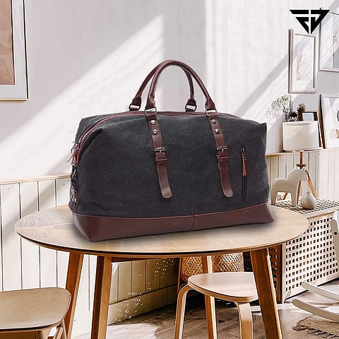 The Fur Jaden Canvas Travel Duffle is made with a water-resistant fabric and is extremely stylish