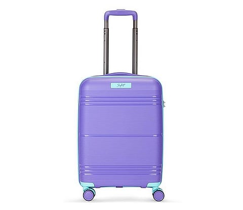 The Skybags Paratrip is a premium hard luggage trolley that comes in vibrant colours like yellow and purple