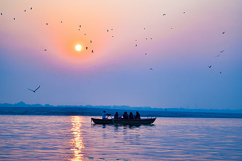 The colourful hues of the Ganga ghat of Varanasi