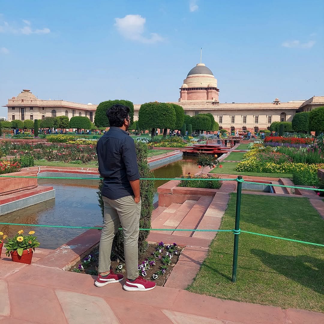 The Amrit Udyan, formerly known as the Mughal Gardens, is located in Lutyens Delhi