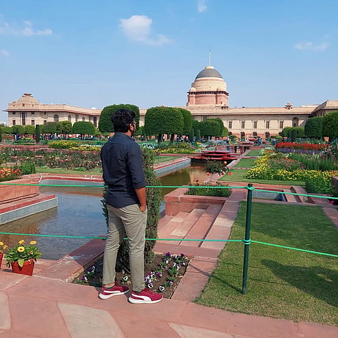 The Amrit Udyan, formerly known as the Mughal Gardens, is located in Lutyens' Delhi