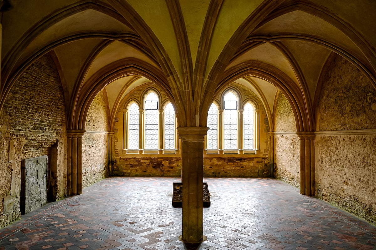 A view of the cloisters of Lacock Abbey