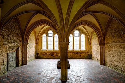 A view of the cloisters of Lacock Abbey
