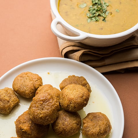 An assortment of delicious Dal Bafla