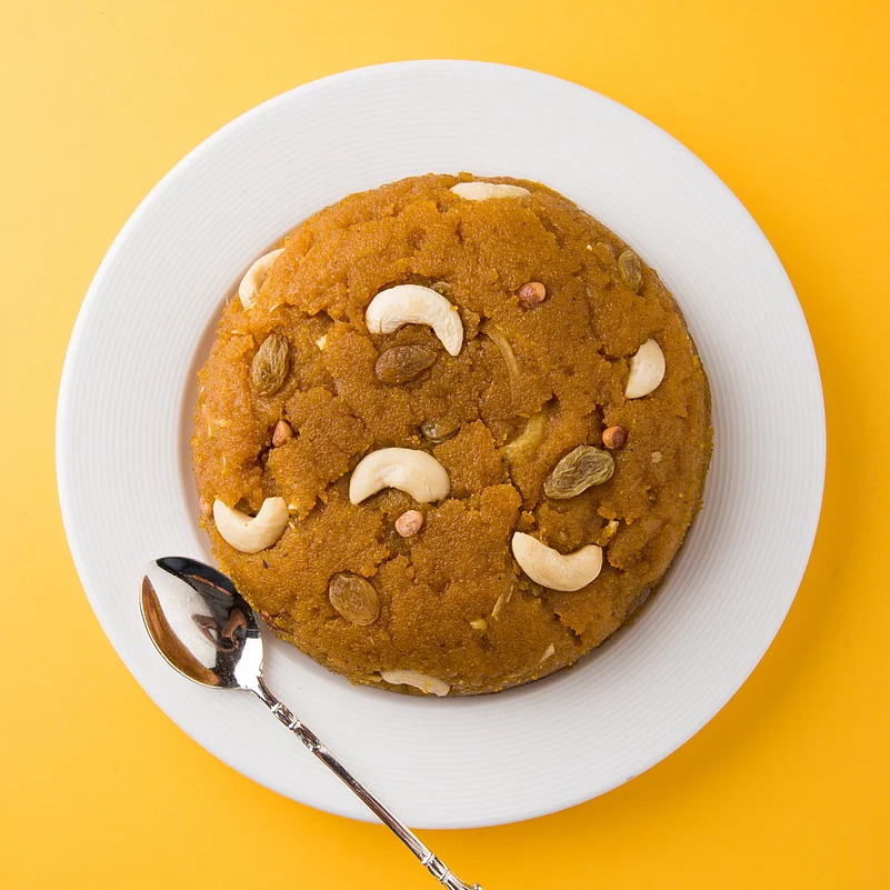 A classic preparation of moong dal halwa