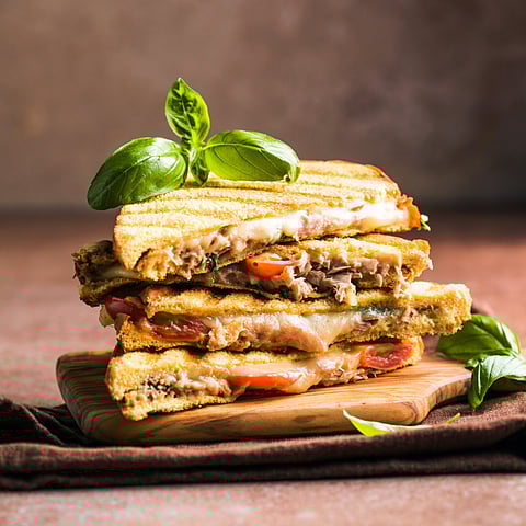 Homemade Croque Monsieur sandwich