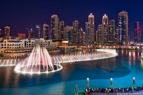 The Dubai Fountain in Downtown Dubai