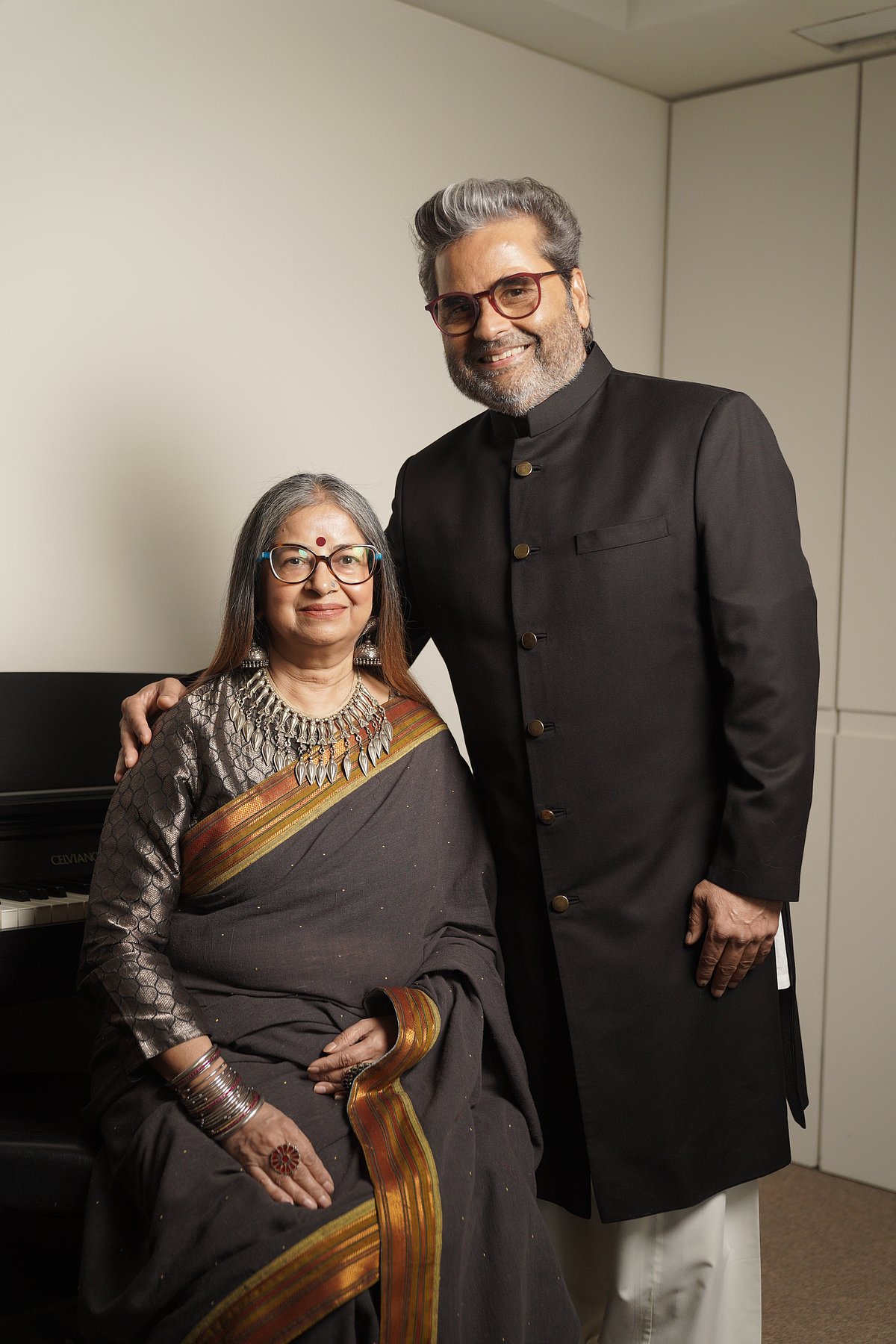 Rekha Bhardwaj (left) is known for her soulful voice that blends Hindustani classical and folk traditions. Vishal Bhardwajs (right) innovative compositions have left an indelible mark on Bollywood