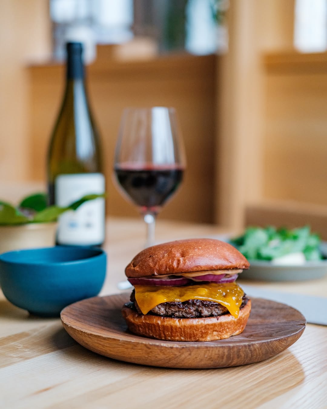 Enjoy a well-crafted burger at POPL Burger in Copenhagen.