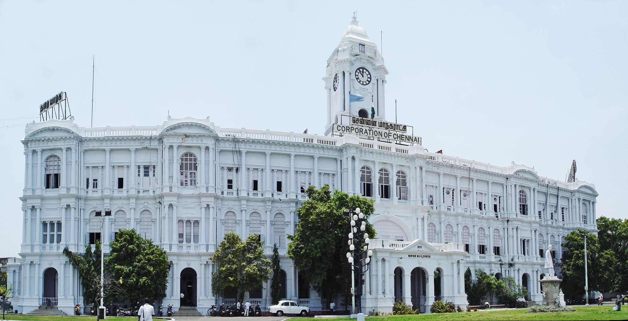 Wikimedia Commons : The Ripon Building is the seat and headquarters of the Greater Chennai Corporation in Chennai