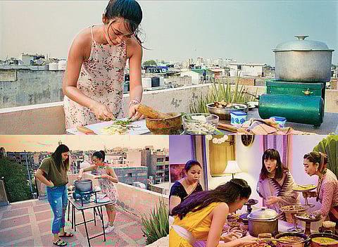 Stills from Axone, which revolves around a group of friends cooking axone in a Delhi neighbourhood