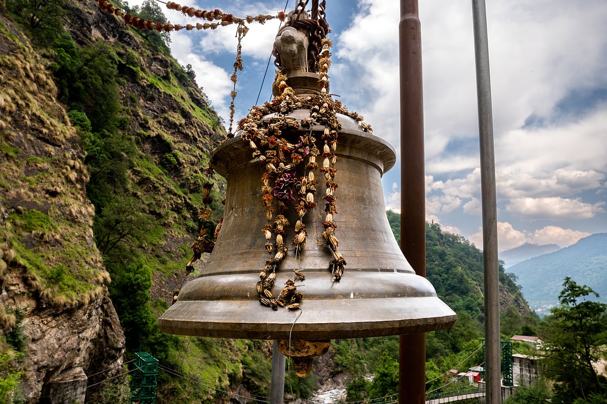 The bell at the Kalpeshwar Temple of Uttarakhand