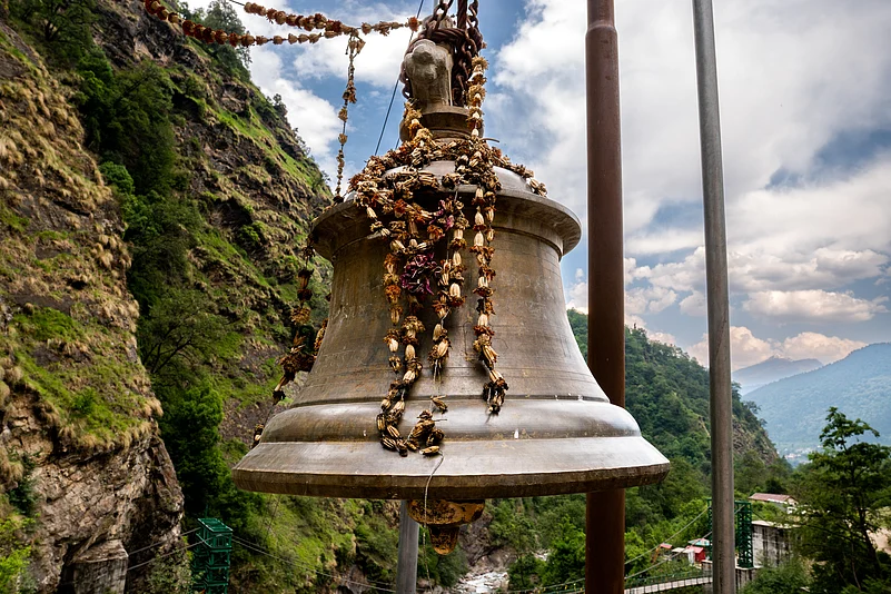 The bell at the Kalpeshwar Temple of Uttarakhand