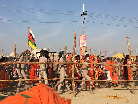 Naga procession, Kumbh Mela