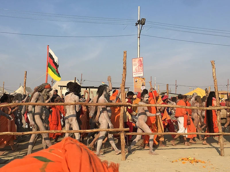 Naga procession, Kumbh Mela