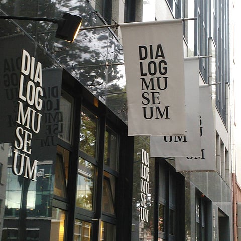 The Dialog Museum houses pitch-dark rooms.