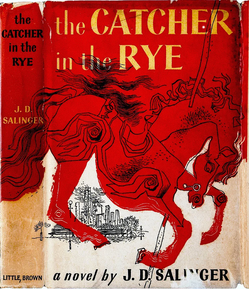A copy of the book
Catcher in the Rye by JD Salinger