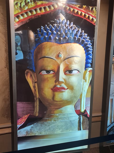 A beautiful Buddha statue in Leh.