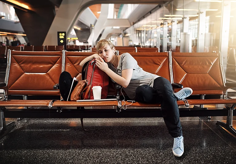 Jet lag is a temporary sleep disorder that occurs when your body’s internal clock is out of sync with the local time at your destination - PeopleImages-Yuri A/Shutterstock