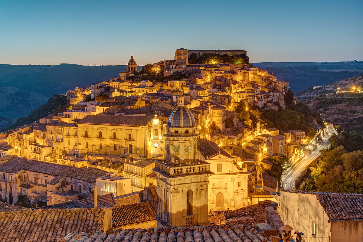 Dawn breaks at Ragusa Ibla, which is famous for housing more than 50 Baroque churches.