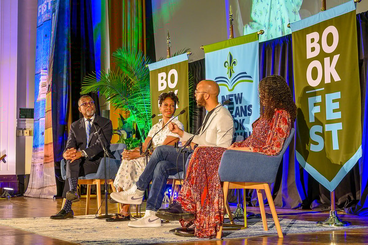 Eddie Glaude, Imani Perry, Clint Smith and Jesmyn Ward at the 2024 New Orleans Book Festival at Tulane University