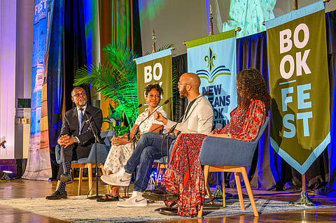 Eddie Glaude, Imani Perry, Clint Smith and Jesmyn Ward at the 2024 New Orleans Book Festival at Tulane University
