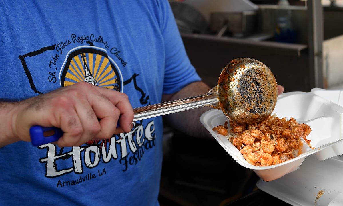 The Étouffée Festival in Arnaudville highlights the savoury rice dish that comes smothered in a seafood gravy