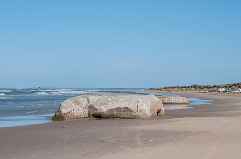 Bunkers on the Kjul Strand in Denmark