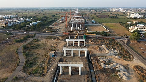 Construction on the Mumbai-Ahmedabad high-speed rail corridor, which is due to be finished in 2028