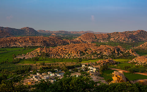 A view of Hippie Island during sunset.