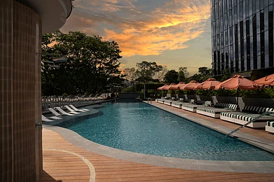 The Standard : The pool area at The Standard, Singapore