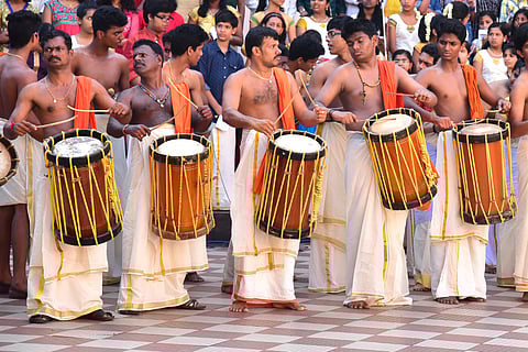 Dhol, percussion instrument, is one of the many kinds of instruments made here.