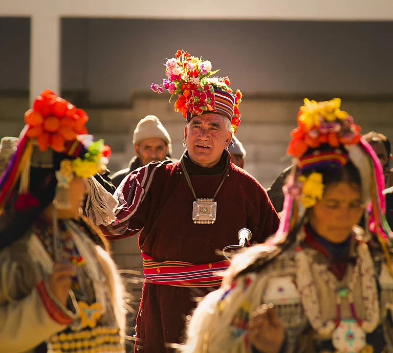Scenes from a traditional Brokpa tribe dance - kritikasinghbisen/instagram