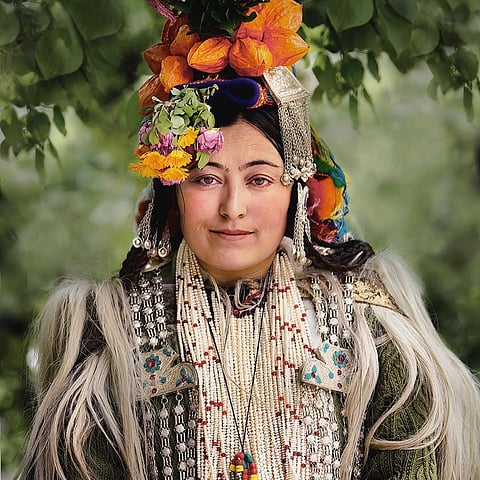 A Brokpa lady dressed traditionally